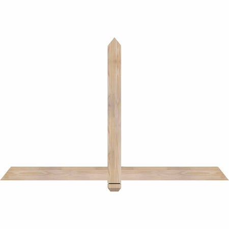 Ekena Millwork Eugene Smooth Timber Gable Bracket, Douglas Fir, 60"W x 38"H x 1 1/2"D x 3 1/2"F, 15/12 Pitch GBW060X38X0204EUG00SDF